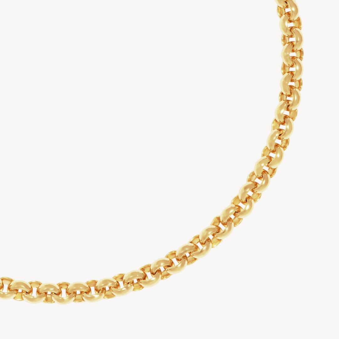 GOLD BELCHER CHAIN WITH PUSH CLASP