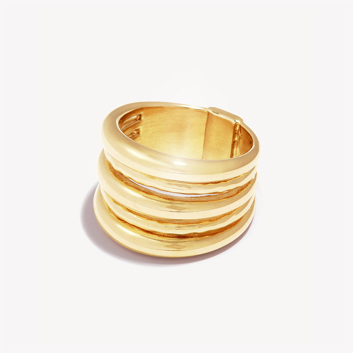 multiband gold plated ring