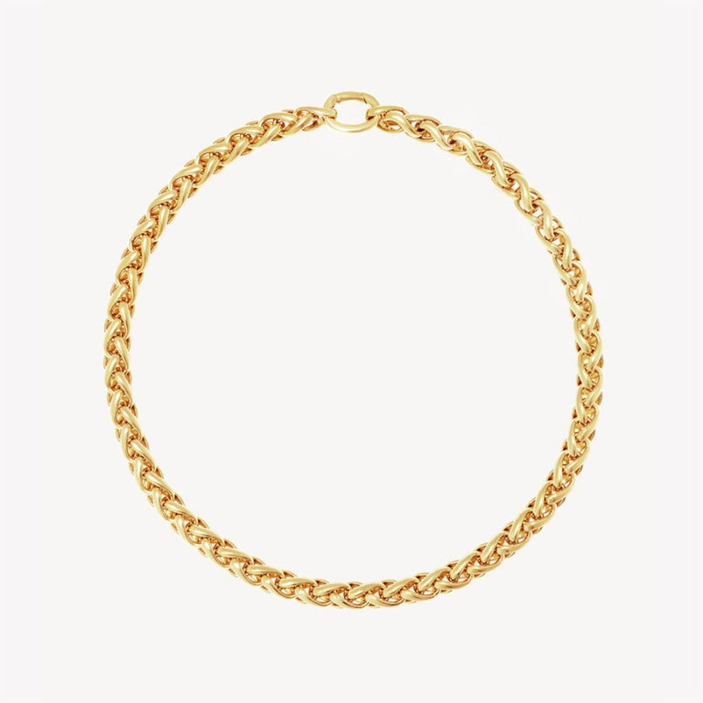 Chunky wheat chain in gold plate